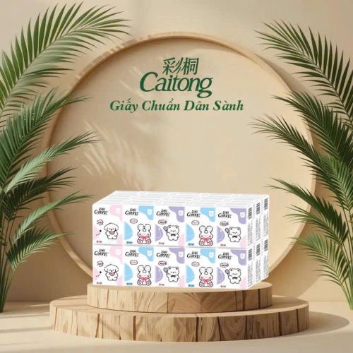 Khăn giấy Caitong bỏ túi Gấu Thỏ Baby
