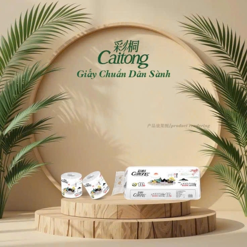 Giấy vệ sinh cuộn Caitong - Dòng phong cảnh sơn thủy